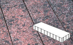 Плитка тротуарная Готика, Granite FINO, Плита Б.3.П.10, Дымовский, 500*125*100 мм
