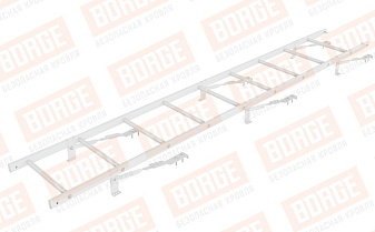 Лестница кровельная Borge для натуральной черепицы оцинкованная RAL 9003, 2,7 м