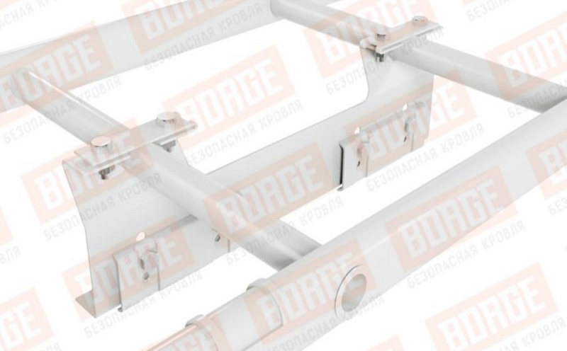 Лестница кровельная Borge для фальцевой кровли оцинкованная RAL 9003, 2,7 м