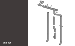 Квадратная водосточная система Orima 110/85*85 мм, RR 32