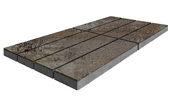 Плитка тротуарная SteinRus Гранада Б.7.П.8, гладкая, ColorMix Берилл, 600*200*80 мм