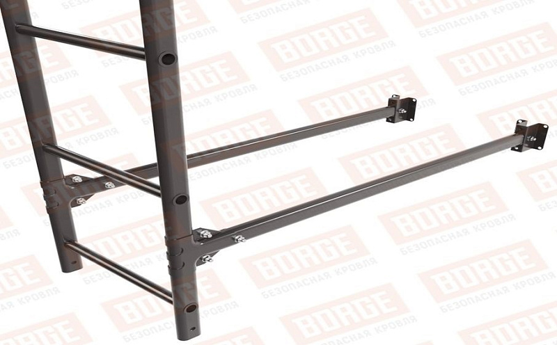 Лестница фасадная Borge (верхняя секция) оцинкованная RAL 8019, 1,8 м