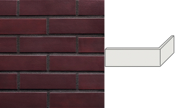 Клинкерная плитка угловая King Klinker Dream House 07 The crimson island RF10, 250*65*120*10 мм