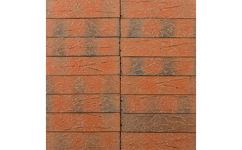 Кирпич клинкерный Terca Red Flame с песком, 250*65*65 мм