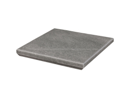 Клинкерная угловая ступень с капиносом Paradyz Mattone Sabbia, Grafit, 330*330*11 мм