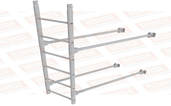 Лестница фасадная Borge (нижняя секция) оцинкованная RAL 7004, 1,8 м