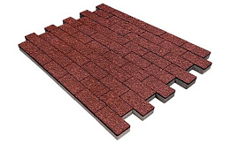 Плитка тротуарная SteinRus Прямоугольник Лайн В.6.П.8, Native, красный, 200*100*80 мм