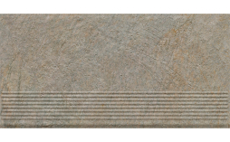 Клинкерная ступень с насечками Paradyz Eremite Taupe, 600*300*8,5 мм