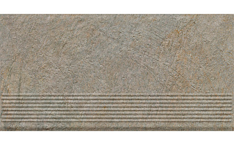 Клинкерная ступень с насечками Paradyz Eremite Taupe, 600*300*8,5 мм