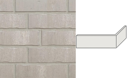 Клинкерная плитка угловая ручной формовки Feldhaus Klinker NF 14 W782 vascu argo blanco 240*71*115*14 мм