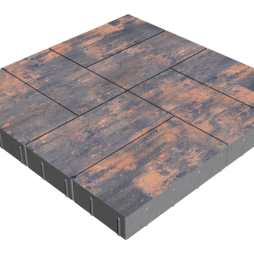 Плитка тротуарная SteinRus Грас Б.4.П.8, гладкая, Айвори, 400*200*80 мм