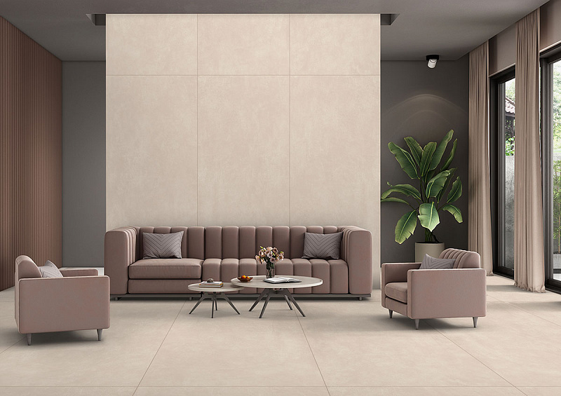 Керамогранит ENNFACE Concrete Beige Matt, 2800*1200*6 мм