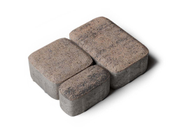 Плитка тротуарная Классико Б.4.КО.6 листопад гладкий песок черный, комплект 3 шт, толщина 60 мм