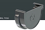 Заглушка желоба левая KROP PVC для системы D 75/63 мм, RAL 7016
