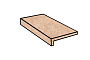 Клинкерная ступень прямой угол Stroeher Gravel Blend 961 brown 294x175x52x10 мм