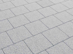 Плитка тротуарная Квадрат Б.2.К.6 стоунмикс белый с черным, 200*200*60 мм