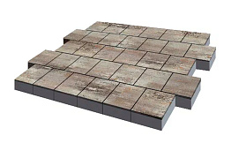 Плитка тротуарная SteinRus, Valencia Б.3.К.8, гладкая, ColorMix Берилл, 300*300*80 мм