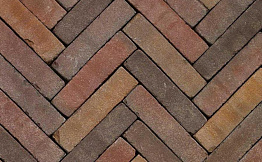 Клинкерная брусчатка Penter Supraton mix tumbled, 200*50*65 мм