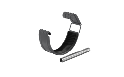 Соединитель желоба в комплекте Aquasystem PE dRain RAL 7024 D 125 мм