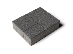 Плитка тротуарная Старый город Б.1.Фсм.8 гранит черный, комплект 3 шт, толщина 80 мм