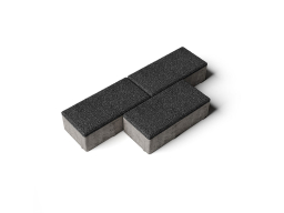 Плитка тротуарная Прямоугольник Б.2.П.6 стоунмикс черный, 200*100*60 мм