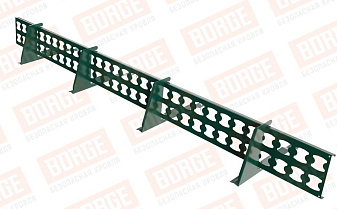 Снегозадержатель решетчатый Borge для черепичной кровли оцинкованный RAL 6005, 2,5 м