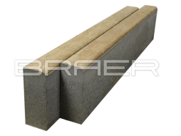 Тротуарный бордюр BRAER БР 100.20.8 Color Mix Миндаль, 1000*80*200 мм
