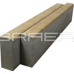 Тротуарный бордюр BRAER БР 100.20.8 Color Mix Миндаль, 1000*80*200 мм