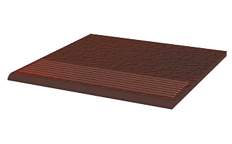 Клинкерная ступень Paradyz Cloud Brown, структурная, 300*300*11 мм