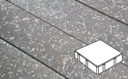 Плитка тротуарная Готика, Granite FINO, Квадрат В.1.К.10/Г.1.К.10 без фаски, Ильменит, 150*150*100 мм