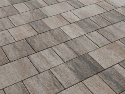 Плитка тротуарная Старый город Б.1.Фсм.8 листопад гладкий песчаник, комплект 3 шт, толщина 80 мм