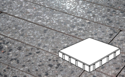 Плитка тротуарная Готика, Granite FINO, Квадрат Б.4.К.8, Галенит, 400*400*80 мм