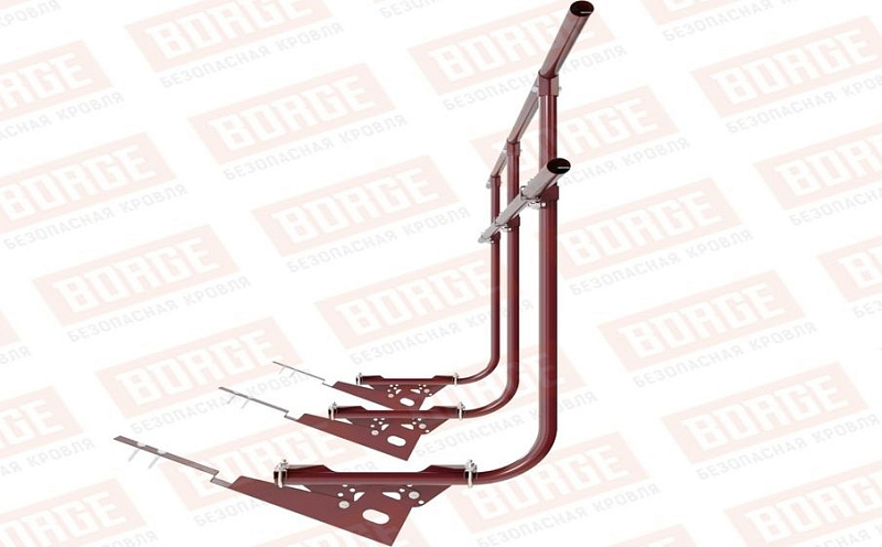 Кровельное ограждение Borge для черепичной кровли оцинкованное RAL 3005, 300*120 см
