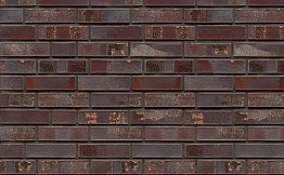 Кирпич клинкерный Muhr 10 S Violettblau geflammt Spezial гладкий,  Spalter NF, 240*55*71 мм