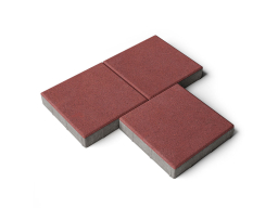 Плитка тротуарная Квадрат Б.1.К.6 стандарт гладкий красный, 300*300*60 мм