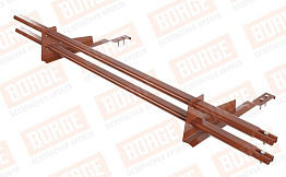 Снегозадержатель трубчатый Borge для черепичной кровли оцинкованный RAL 8004, 1,5 м