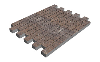 Плитка тротуарная SteinRus Прямоугольник Б.6.П.6, Native, Сепия, 200*100*60 мм