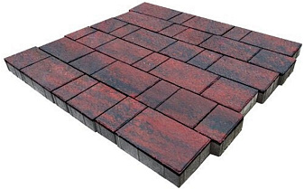 Плитка тротуарная SteinRus Bergamo А.6.Псм.4 гладкая, ColorMix Рейнир, толщина 40 мм