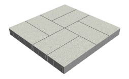Плитка тротуарная SteinRus Грас Б.4.П.8, Native, белый, 400*200*80 мм