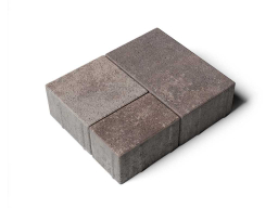 Плитка тротуарная Старый город Б.1.Фсм.8 листопад гладкий хаски, комплект 3 шт, толщина 80 мм