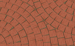 Клинкерная брусчатка Lode Janka красная шероховатая, 60*60*52 мм