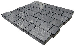 Плитка тротуарная SteinRus Bergamo А.6.Псм.4 гладкая, ColorMix Актау, толщина 40 мм