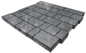 Плитка тротуарная SteinRus Bergamo А.6.Псм.4 гладкая, ColorMix Актау, толщина 40 мм