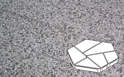 Плитка тротуарная Готика, Granite FINERRO, Полигональ Б.8.Фсм.8, Белла Уайт, 893*780*80 мм