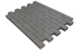 Плитка тротуарная SteinRus Прямоугольник В.6.П.8 гладкая, серый, 200*100*80 мм