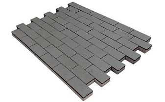 Плитка тротуарная SteinRus Прямоугольник В.6.П.8 гладкая, серый, 200*100*80 мм