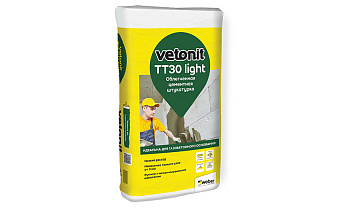Штукатурка цементная vetonit TT30 light, серый 25 кг