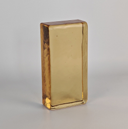 Стеклянный кирпич Gold Yellow, 200*100*50 мм