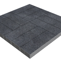 Плитка тротуарная SteinRus Гранада Б.7.П.8, Backwash, Неро, 600*200*80 мм