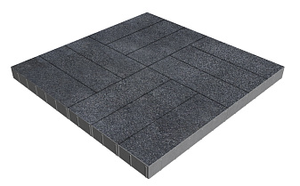 Плитка тротуарная SteinRus Гранада Б.7.П.8, Backwash, Неро, 600*200*80 мм